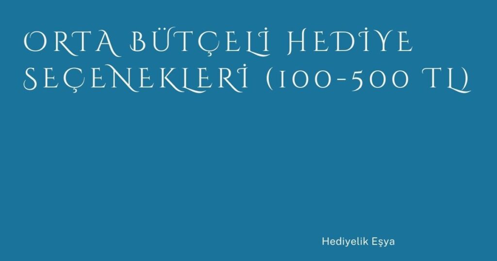 Orta Bütçeli Hediye Seçenekleri (100-500 TL)