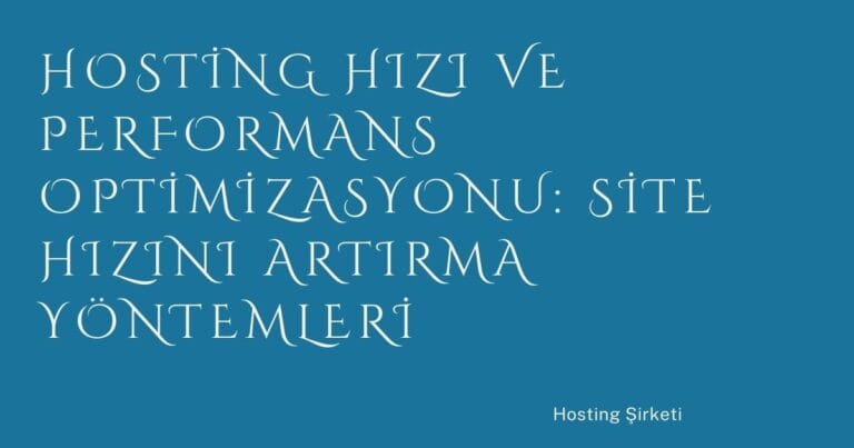 2 Hosting Hizi Ve Performans Optimizasyonu Site Hizini Artirma Yontemleri | Türkiye Rehber
