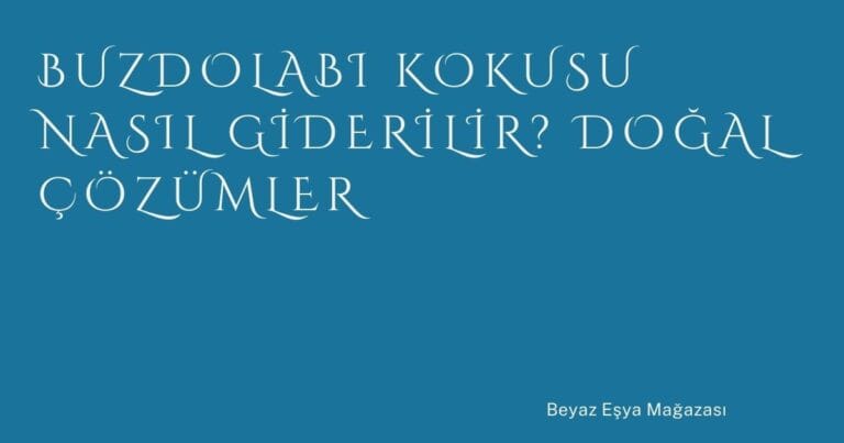 35 Buzdolabi Kokusu Nasil Giderilir Dogal Cozumler 1 | Türkiye Rehber