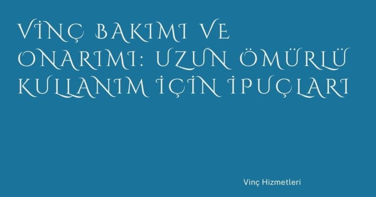 58 Vinc Bakimi Ve Onarimi Uzun Omurlu Kullanim Icin Ipuclari | Türkiye Rehber