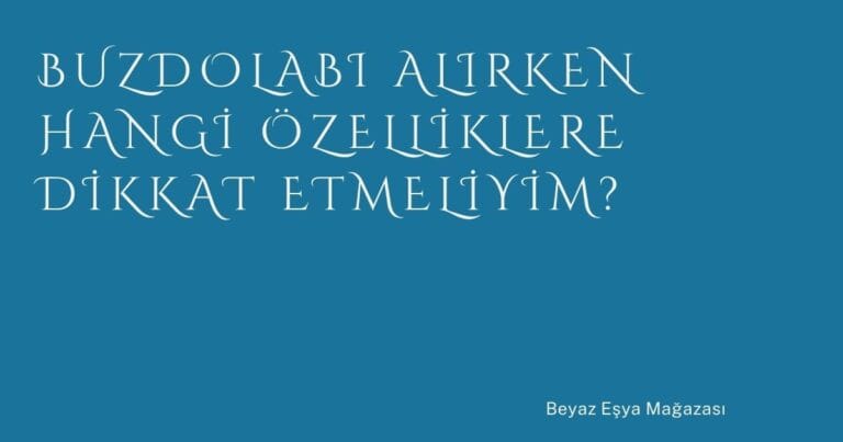 83 Buzdolabi Alirken Hangi Ozelliklere Dikkat Etmeliyim | Türkiye Rehber