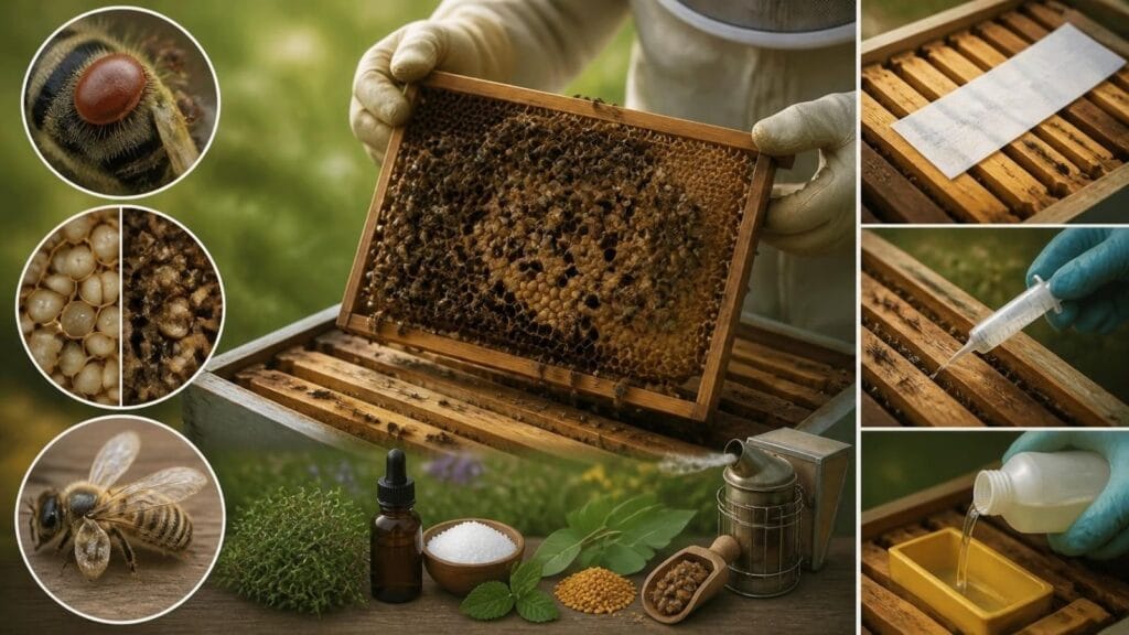 Kimyasal İlaç Yerine Doğal Yöntemlerle Varroa Mücadelesi Nasıl Yapılır? Arıcılıkta Varroa Zayıflığı ve Hastalıklardan Korunma Yolları: Doğal ve Kimyasal Mücadele
