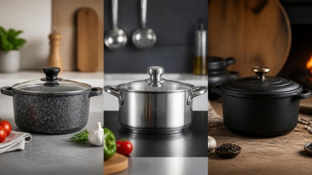 Granit Tencere ile Döküm Tencere Arasında Isı Dağılımı Nasıl Farklılaşır? Granit, Çelik ve Döküm Tencere Arasındaki Farklar: Mutfak İçin En Sağlıklı ve Dayanıklı Tencere Seçimi