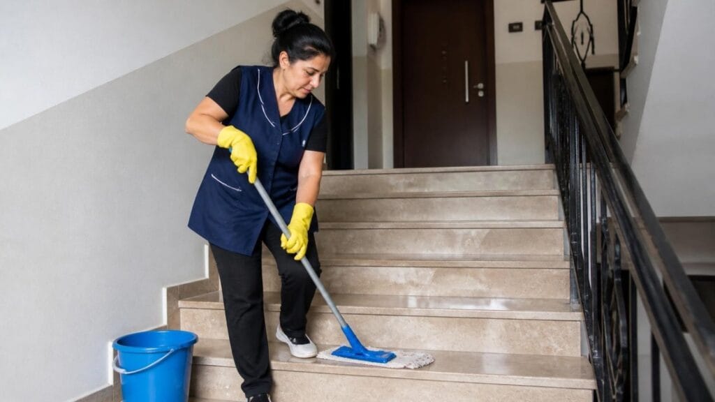 Küçükçekmece Apartman Temizliği İstanbul Küçükçekmece ilçesinde bir apartmanda temizlik