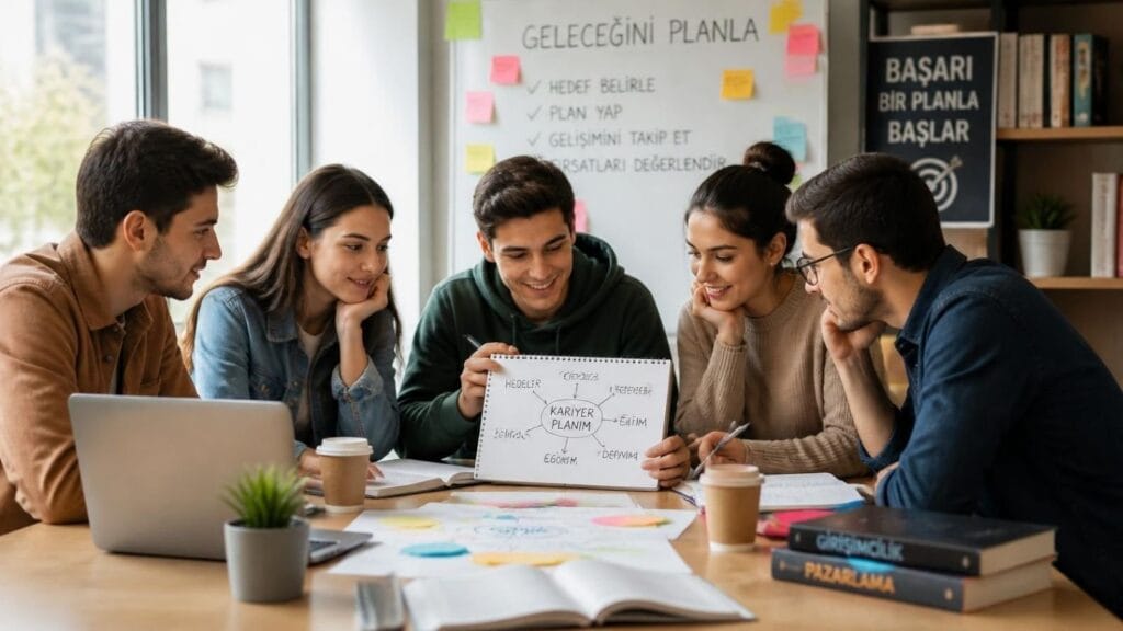 kariyer planı yapan gençler